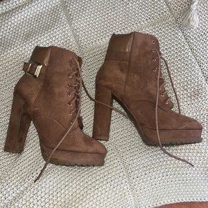 Brown Heel Booties